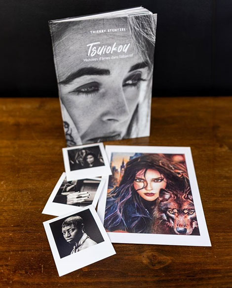 Livre Tsuiokou de Stenpicture avec tirage d'illustration à l’aquarelle et clichés polaroid