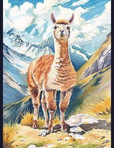 Portrait animalier alpaca