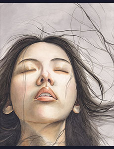 Portrait femme couleur air