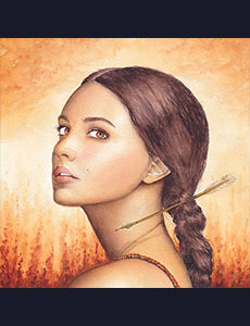 Portrait femme couleur signe astrologique sagittaire