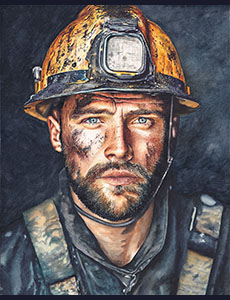 Portrait homme couleur mineur