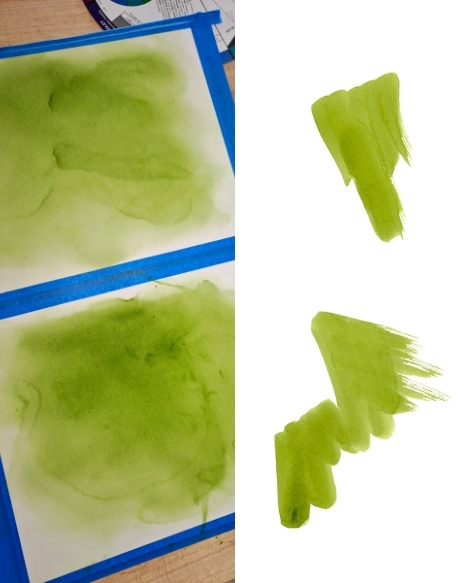 Photos de textures abstraites et d'aplats de couleurs à l'aquarelle vert de vessie